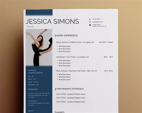 Perfecting your dance resume .